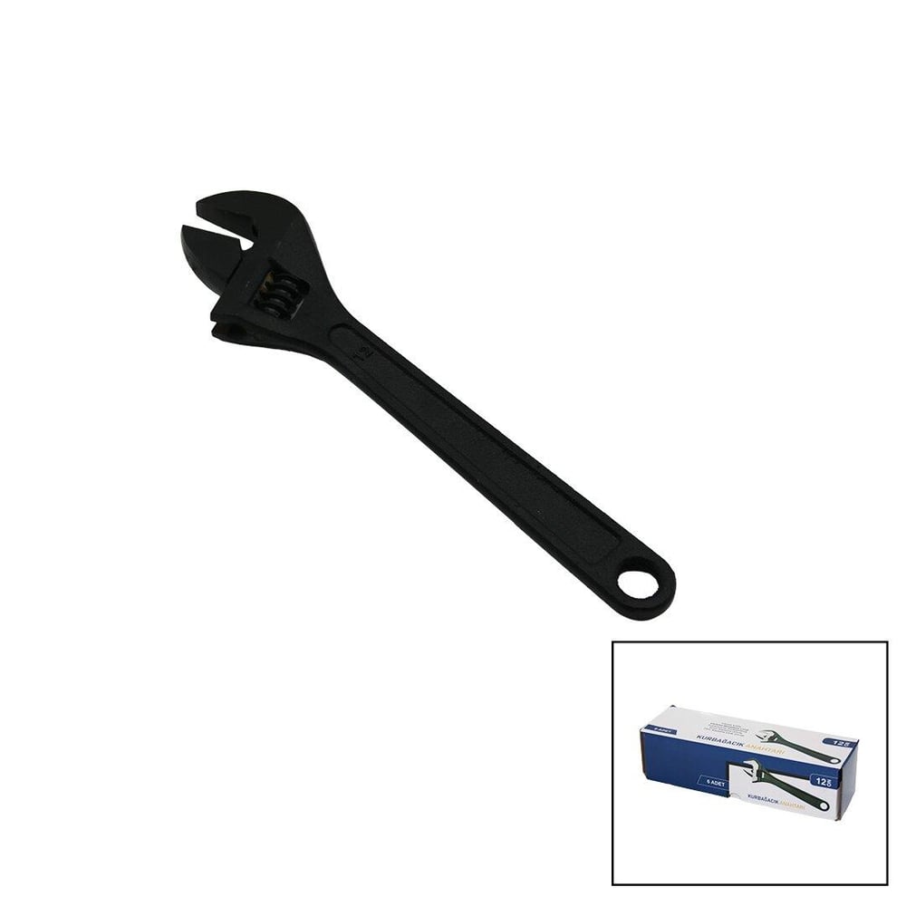 6 ADET SİYAH ÇELİK 12 İNÇ 300MM KURBAĞACIK ANAHTAR CHROME VANADİUM (3936)