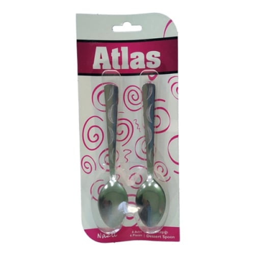 6 Parça  Metal Tatlı Kaşık Bx40