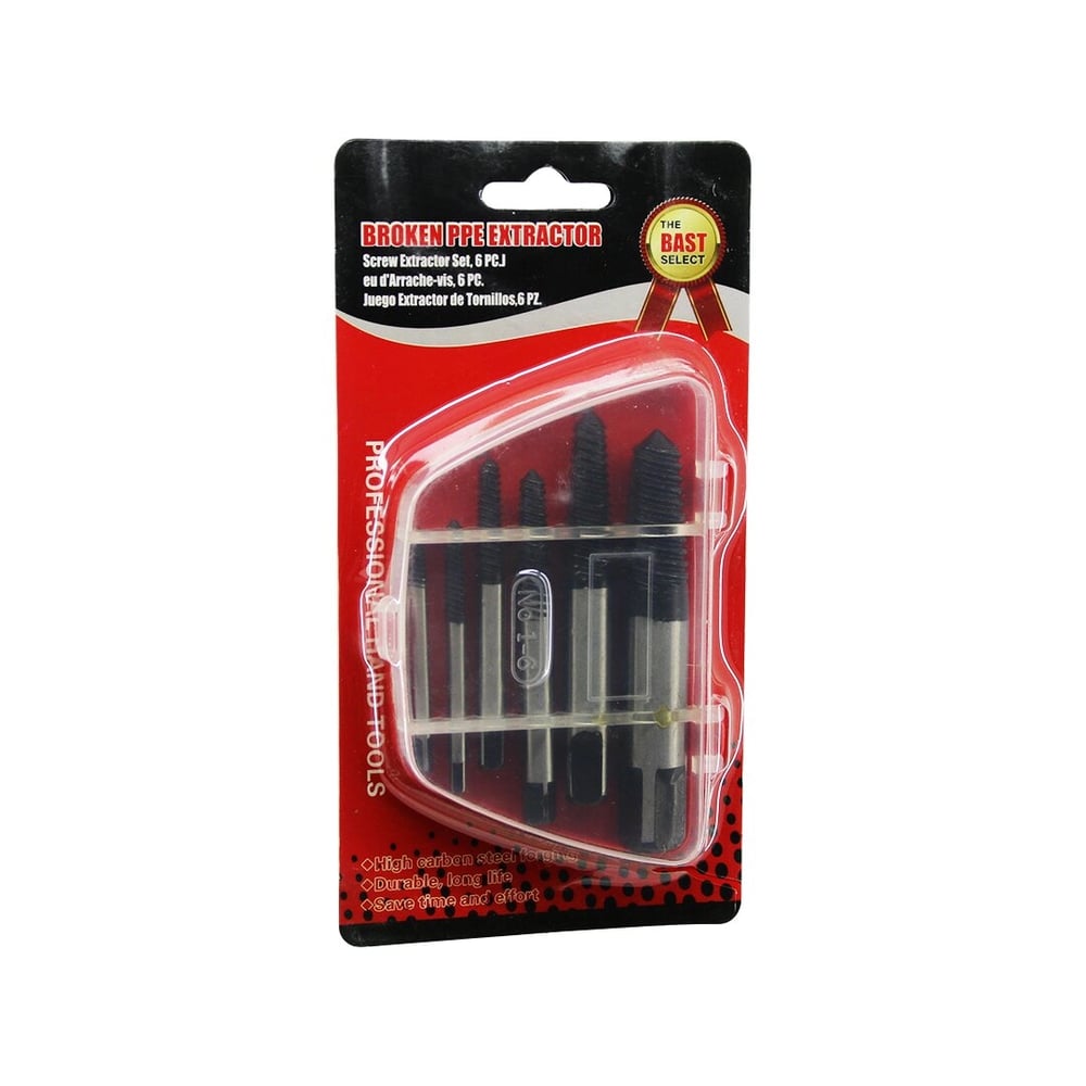 6 Pcs  Hasarlı Vida Çıkarıcı Set -  Sola Dönen  Klavuz Uç Bx40