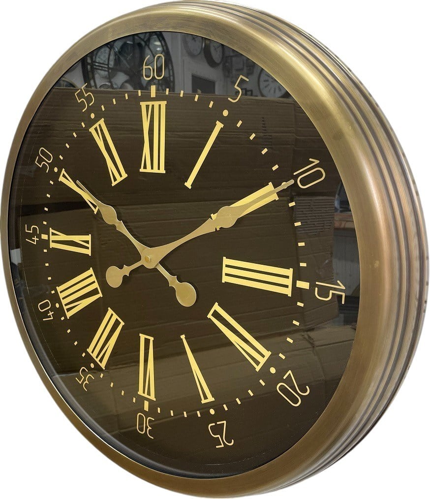 60 cm Eskitme Metal Roma Rakamlı Duvar Saati