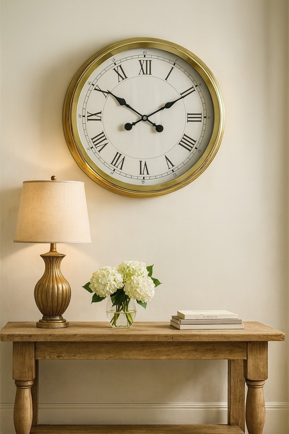 60 cm Gold Metal Dekoratif Roma Rakamlı Duvar Saati