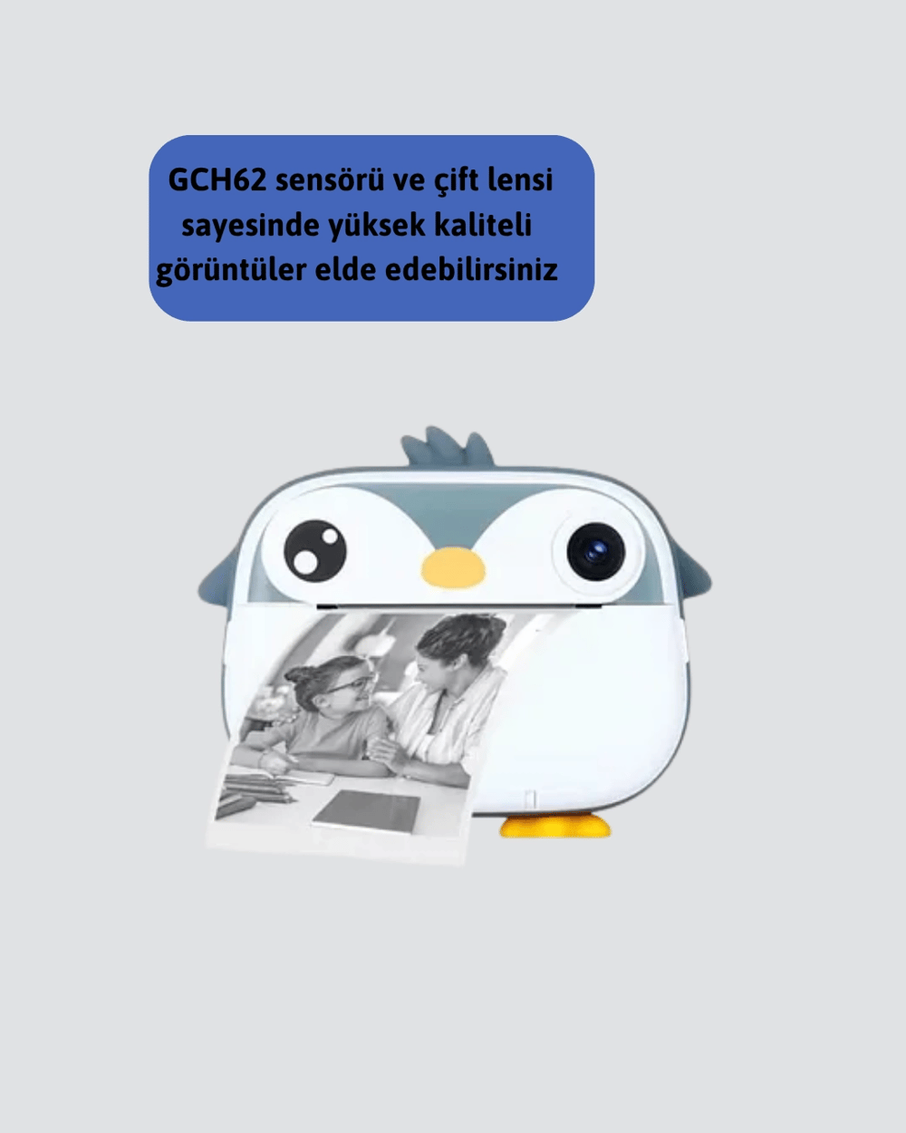 64GB TF Kart Destekli Çoklu Dil Seçeneği Sunan Anında Baskı Kamera