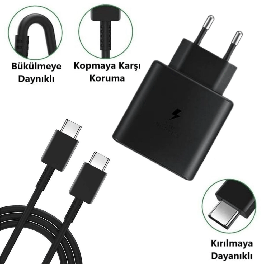 65w Hızlı Şarj Edebilen Type C Uçlu Şarj Aleti Bx40