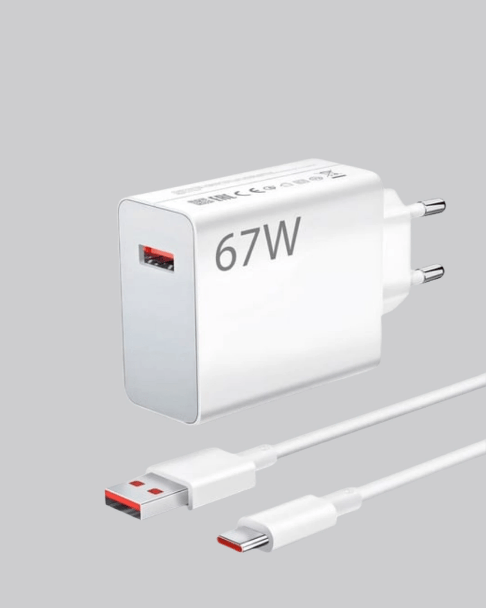 67 Watt Çift Turbo Şarj Adaptörü  Reno 4 5 6 Uyumlu