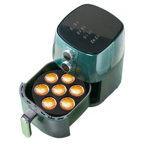 7 Gözlü Silikon Çok Amaçlı Airfryer Muffin Cupcake Kek ve Çörek Pişirme Kalıbı (3936)