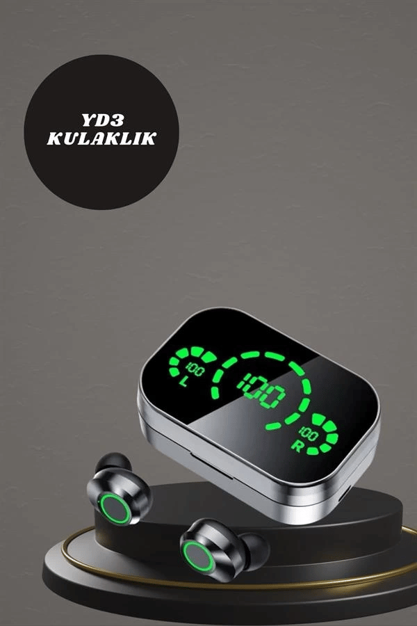 7 Kordonlu Akıllı Saat Ve Aynalı Bluetooth Kulaklık Powerbank Dijital Göstergeli
