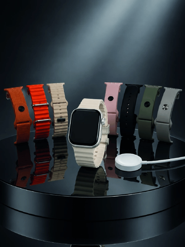 7li Kordon Setli Akıllı Saat Bluetooth Görüşme Bildirim Destekli Çok Fonksiyonlu Smart Watch