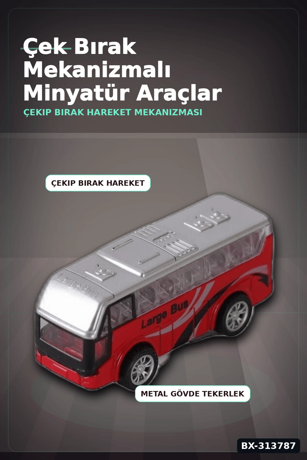 8 cm 50li Çek Bırak Metal Minyatür Araba Seti - R1018 Oyuncak Koleksiyon BX-313787