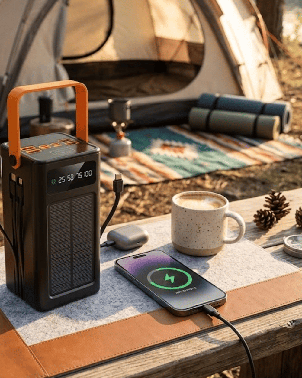 80.000 Solar Şarj Özellikli Yüksek Kapasiteli Powerbank Hızlı Şarj Destekli