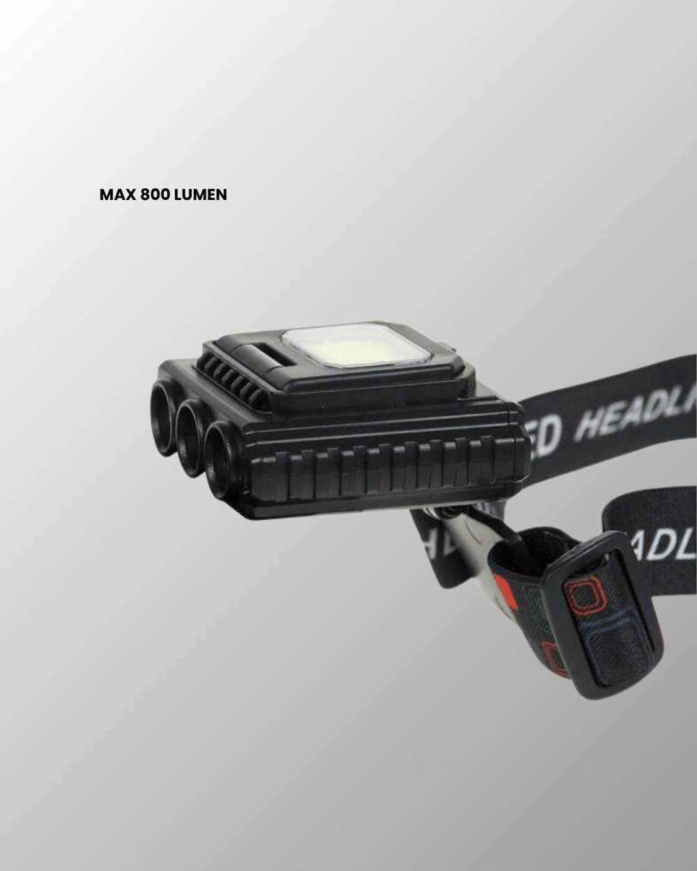 800 Lumen Çok Fonksiyonlu LED Kafa Lambası Type C Şarjlı