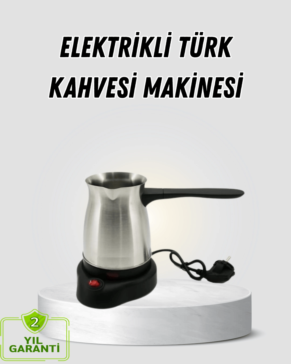 800W Paslanmaz Elektrikli Cezve Gizli Rezistans ve Ergonomik Kulp