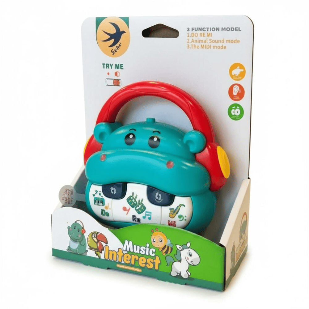 855-152D PİLLİ MÜZİKLİ HİPOPOTAM -ZRV