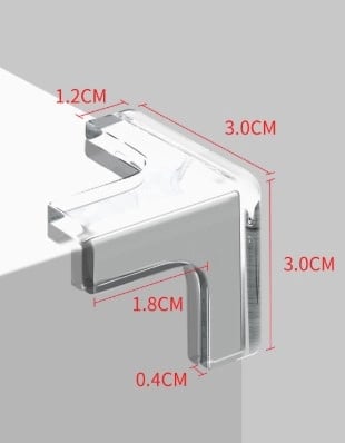8li Set Silikon Şeffaf Masa Kenarı Koruma Aparatı