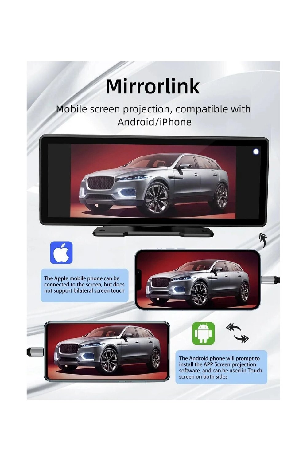 9 İnç Dokunmatik Ekranlı, Bluetooth Özellikli ve Universal Araç Uyumlu Multimedya Ekranı
