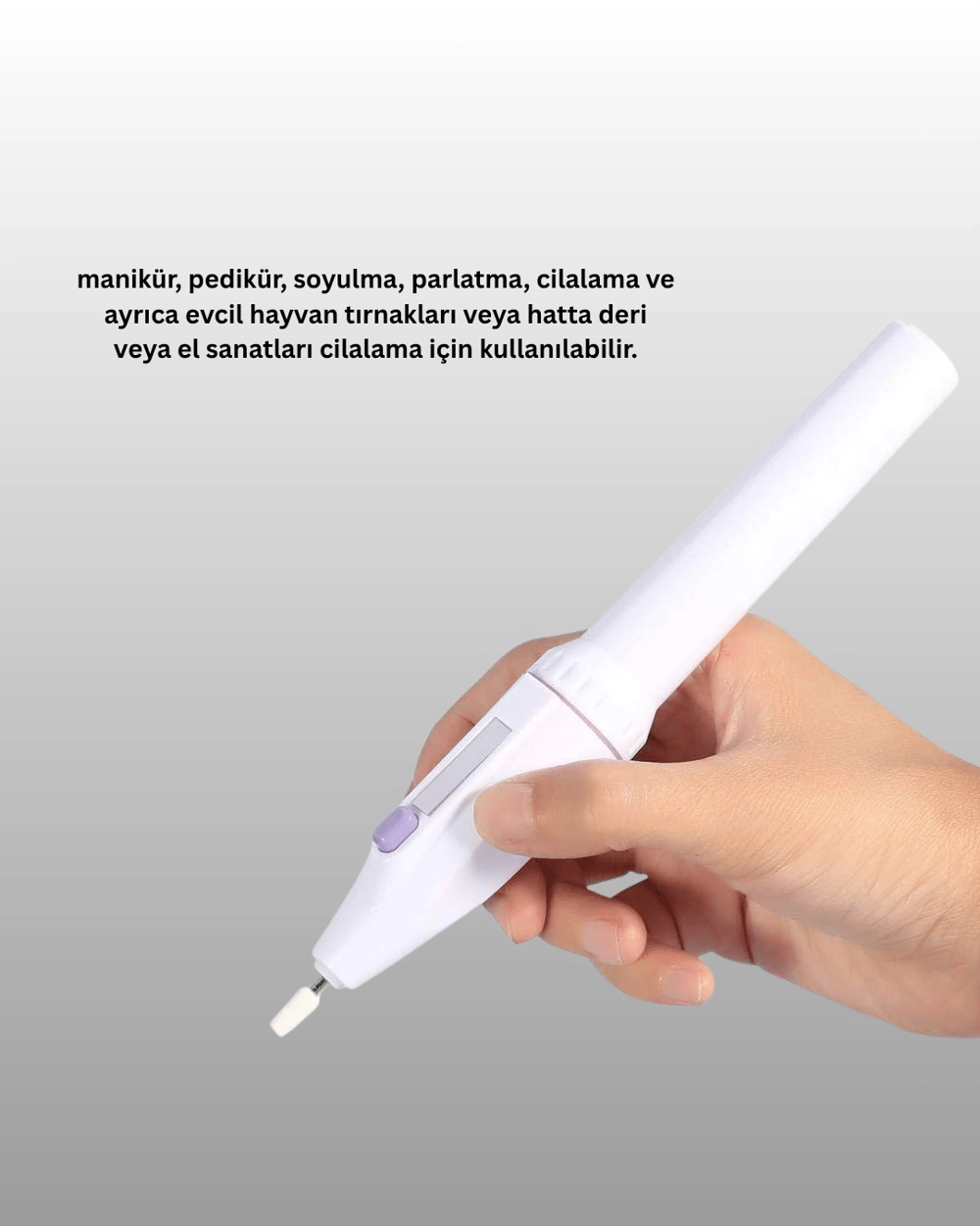 ABS Gövdeli Sessiz Tırnak Matkap Seti – Ayarlanabilir Hız ve Uzun Ömürlü Kullanım