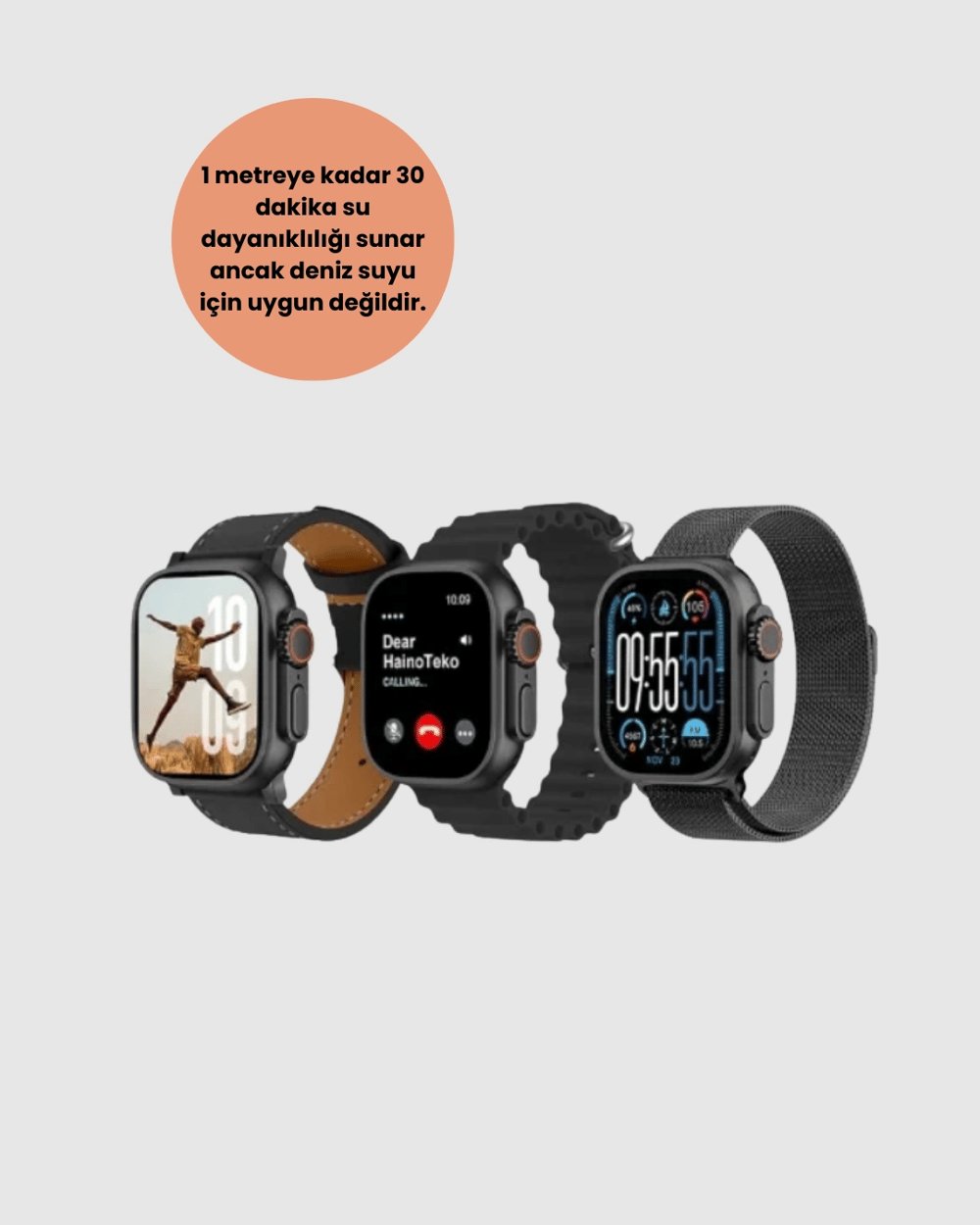 AMOLED Akıllı Saat 49mm Bluetooth Arama Spor ve Sağlık Yeni Nesil