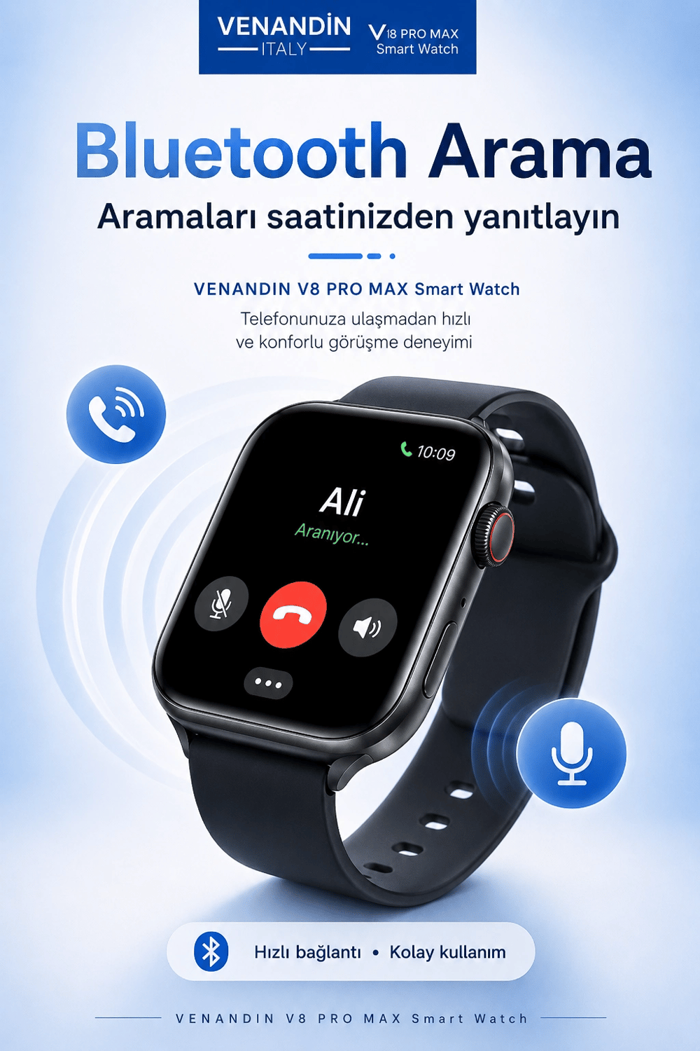 AMOLED Ekranlı Kablosuz Şarj Destekli Akıllı Saat Spor Modlu Bluetooth Uyumlu