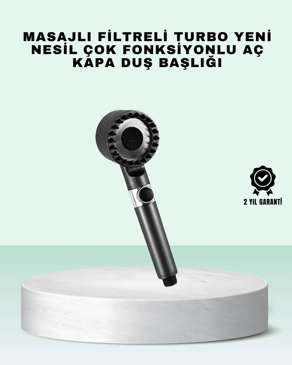 Aç Kapa Tuşlu Filtreli Duş Başlığı Yeni Nesil Tasarım