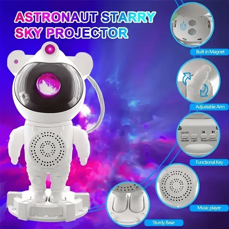 Akıllı Astronot Projeksiyon Gece Aydınlatma & Bluetooth Hoparlör Bx40