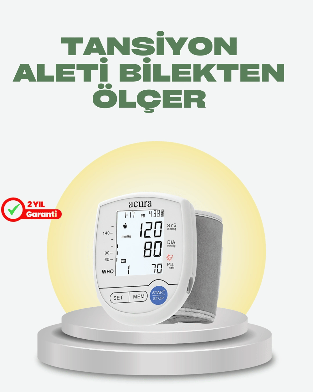 Akıllı Bilek Tansiyon Aleti Hem Şarjlı Hem Pilli Kolay Ölçüm