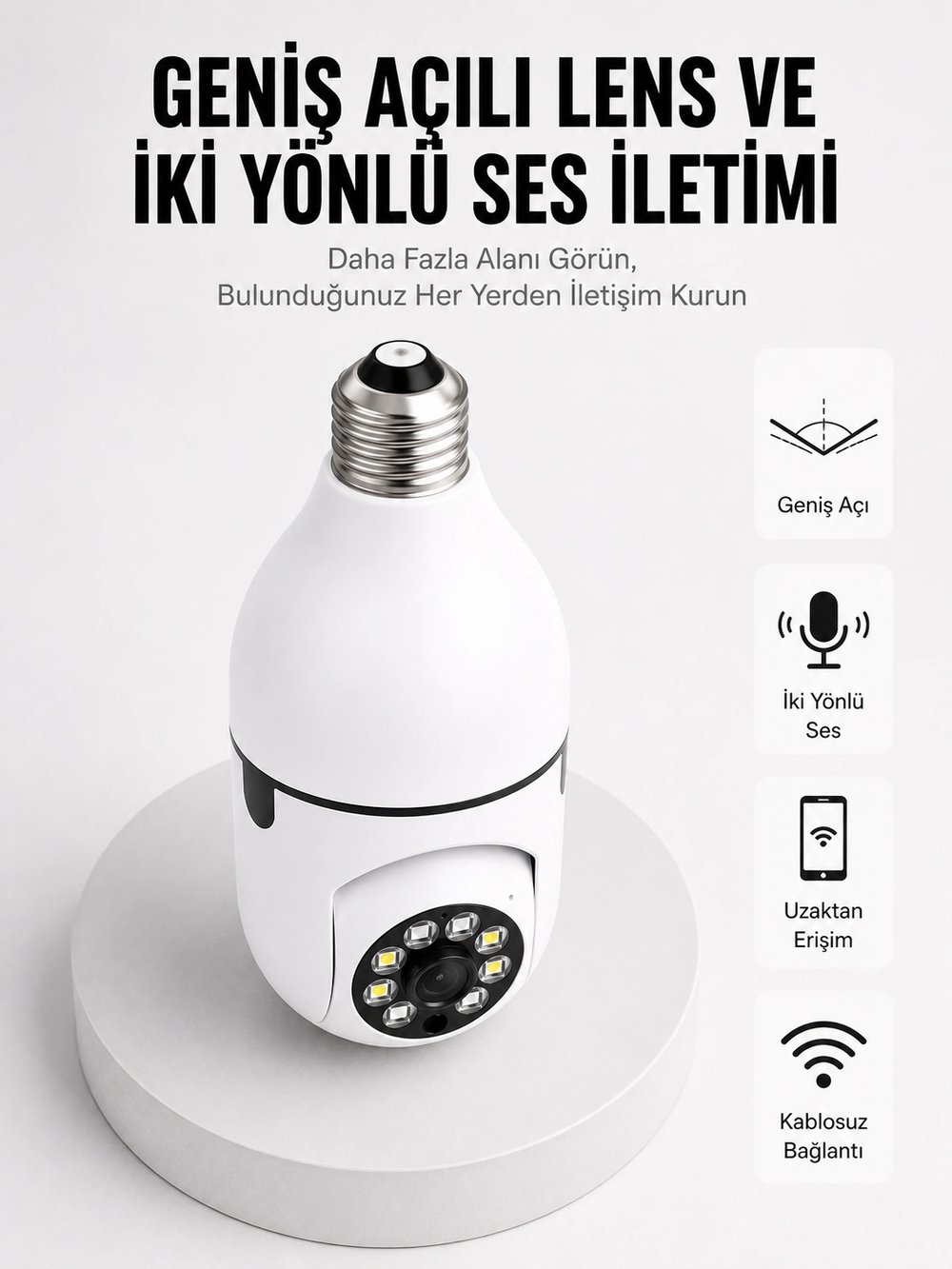 Akıllı Güvenlik Kamerası Full HD Görüntü ve Gece Görüş Özellikli Yeni Nesil