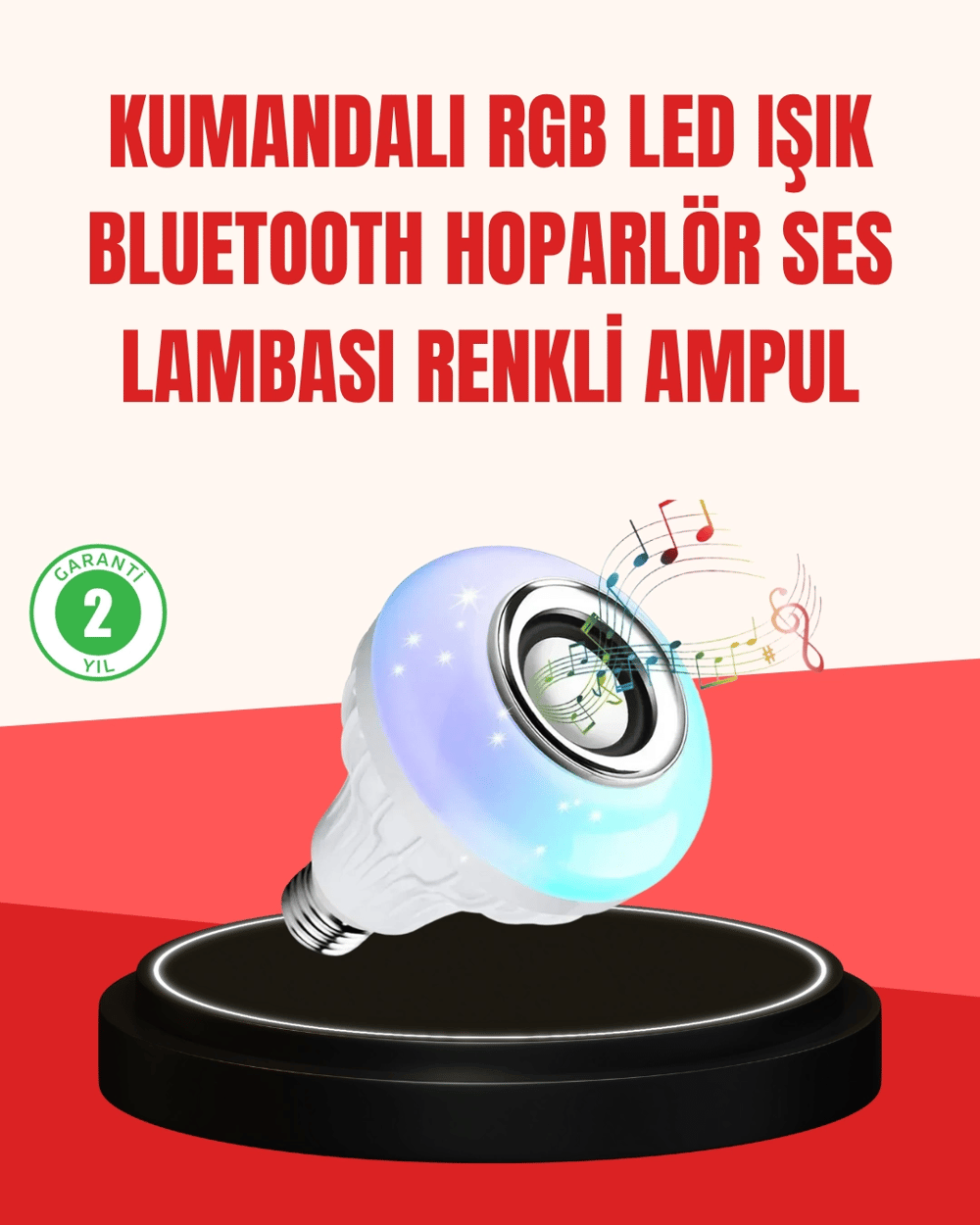 Akıllı LED Ampul – E27 Uyumlu ve Müzik Çalarlı Tasarım