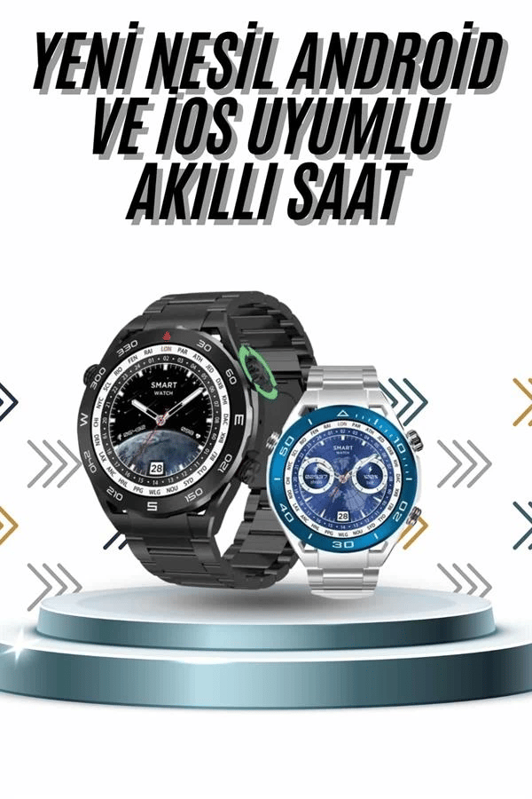 Akıllı Saat 1.62 İnç Ultimate Nabız Sensörlü Sesli Görüşme Yapabilen