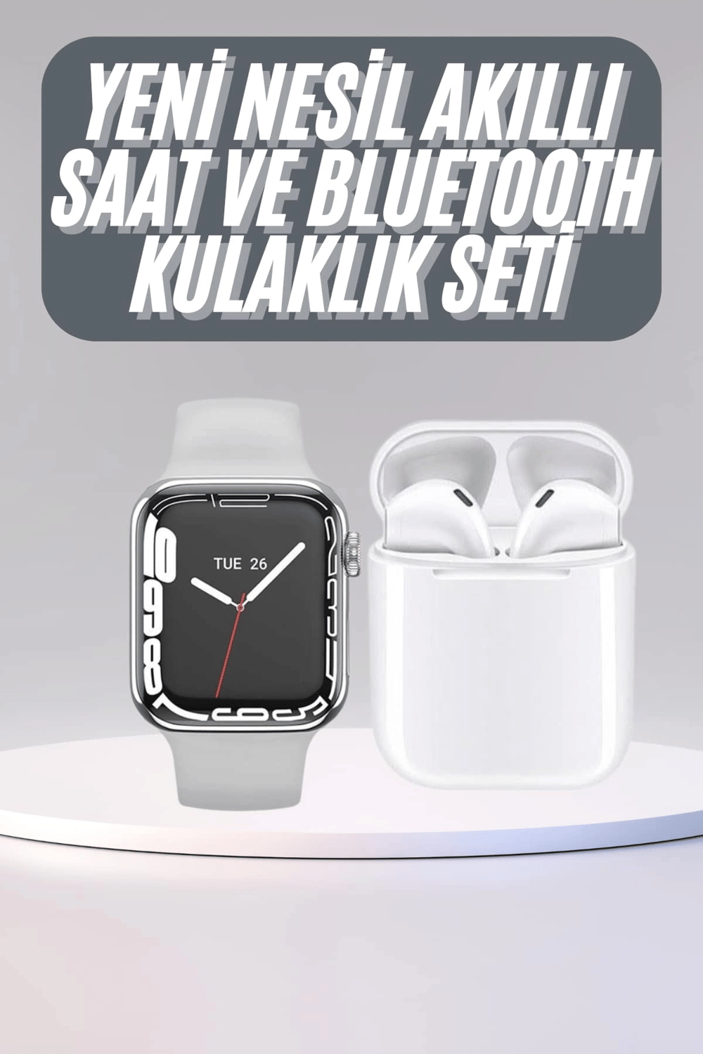 Akıllı Saat Kulaklık Hediyeli Uyku ve Sağlık Takibi Yapabilen Uzun Ömürlü