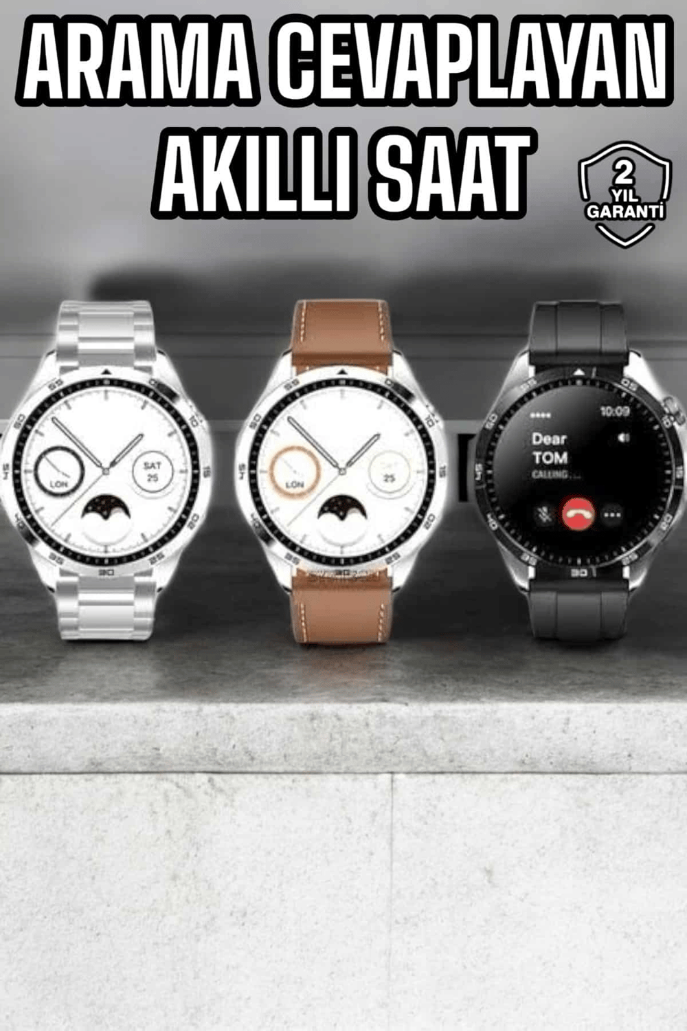 Akıllı Saat Titreşimli Amoled Ekran Uyku ve Sağlık Takibi Sesli Görüşme