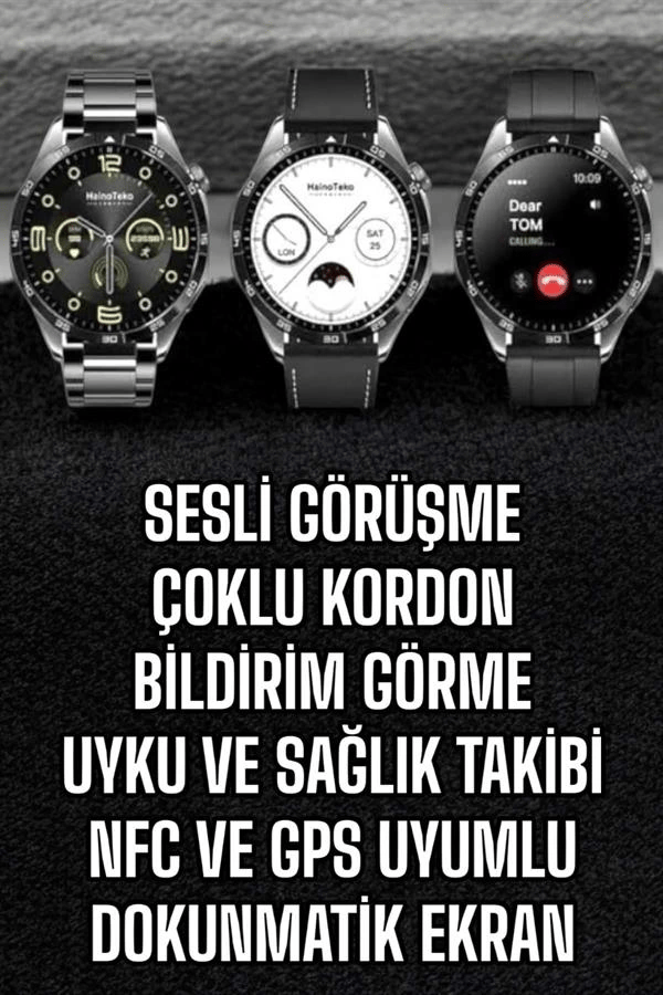 Akıllı Saat Titreşimli Pusula Nabız ve Tansiyon Ölçer NFC Uyumlu
