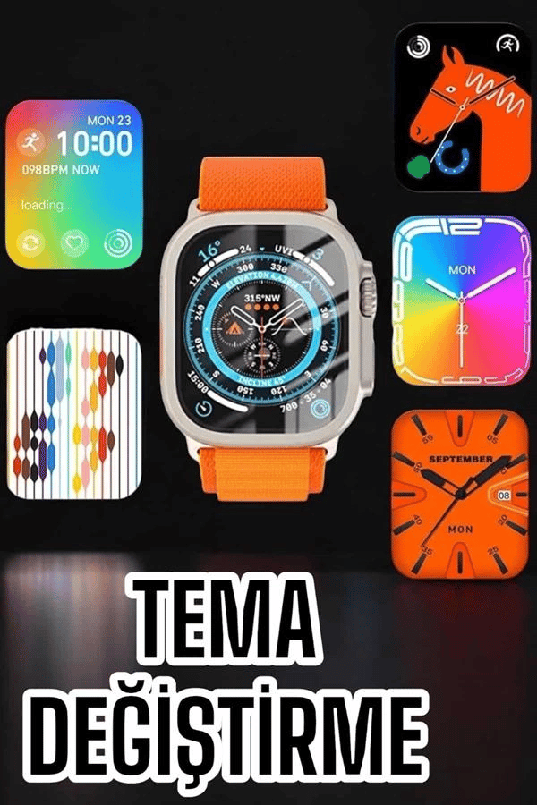 Akıllı Saat Uyku ve Spor Takibi Yeni Nesil Bluetooth Bağlantılı Amoled Ekran