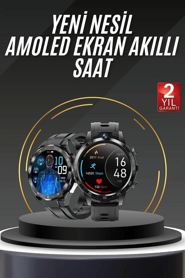 Akıllı Saat Yeni Model Sesli Asistan Bildirim Görme Bluetooth Bağlantılı Müzik Dinleme