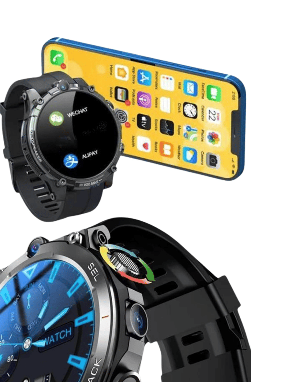 Akıllı Saat Yeni Model Sesli Asistan Bildirim Görme Bluetooth Bağlantılı Müzik Dinleme