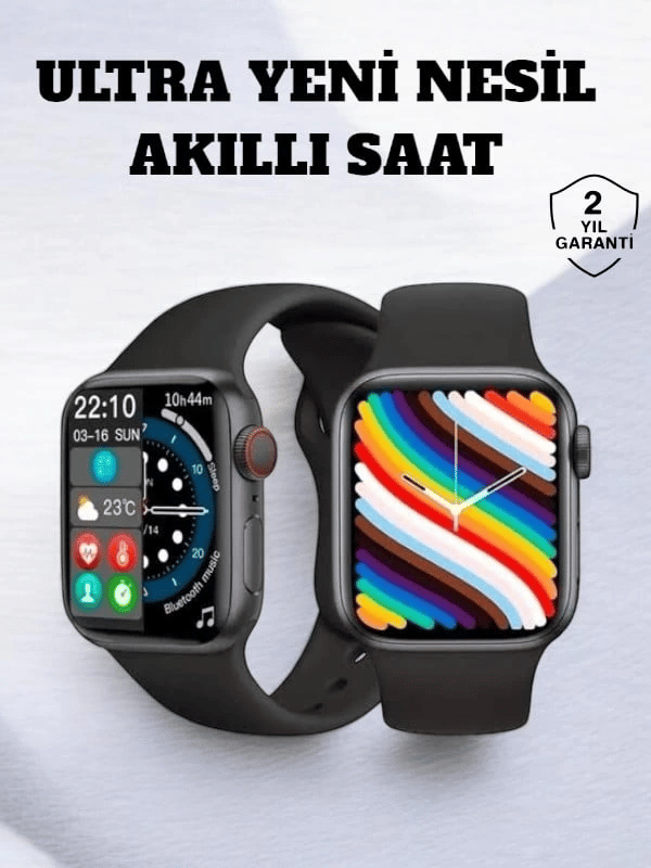 Akıllı Saat iOS ve Android ile Uyumlu Şık ve Çok Fonksiyonlu