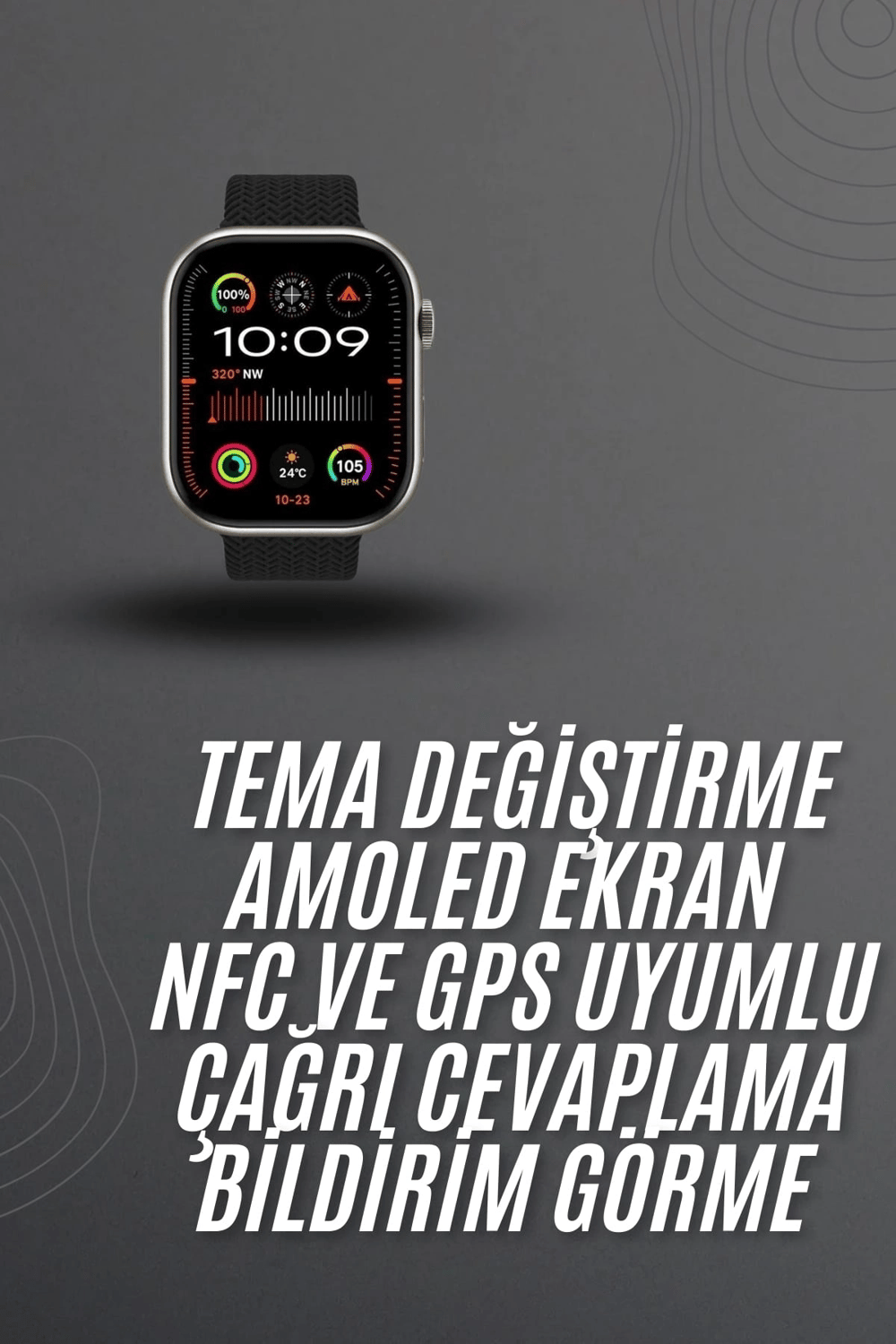 Akıllı saat 2.02 inch Nabız Ölçer Arama Konuşma Müzik Dinleme