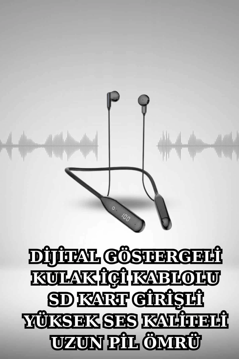 Alarm ve Titreşim Özellikli Akıllı Saat ve Mikrofonlu Kablolu Bluetooth Kulaklık 60 Saat