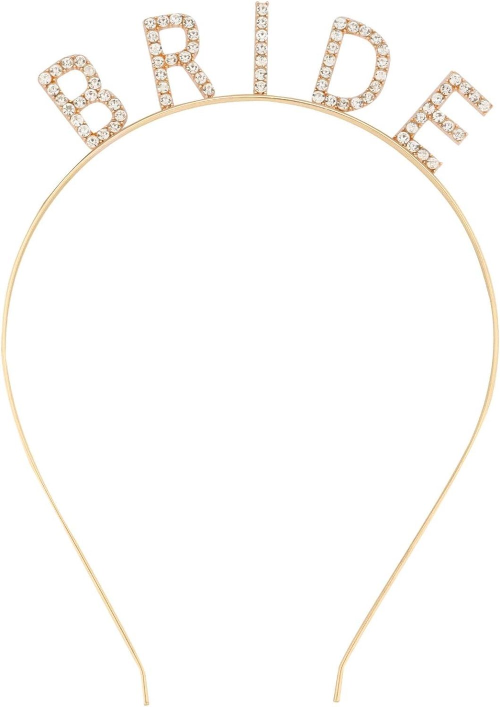 Altın Gold Renk Bekarlığa Veda Kristal Taş Bride Tacı İthal 16x10 cm (3936)