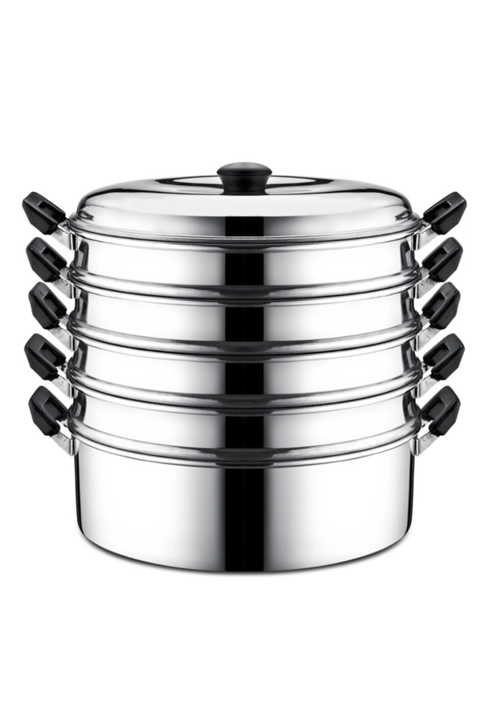 Alüminyum mantı tenceresi 34 cm 5 litre 6 parça gümüş renk - 5 L Hacim - 34 cm Boyut/Ebat