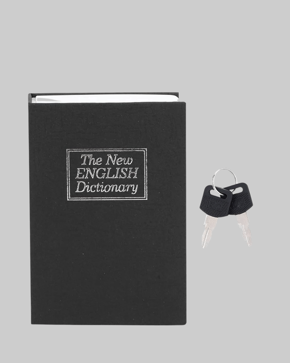 Anahtarlı Gizli Kitap Kasa – Metal İç Yapı, Kamuflajlı Sözlük Tasarım