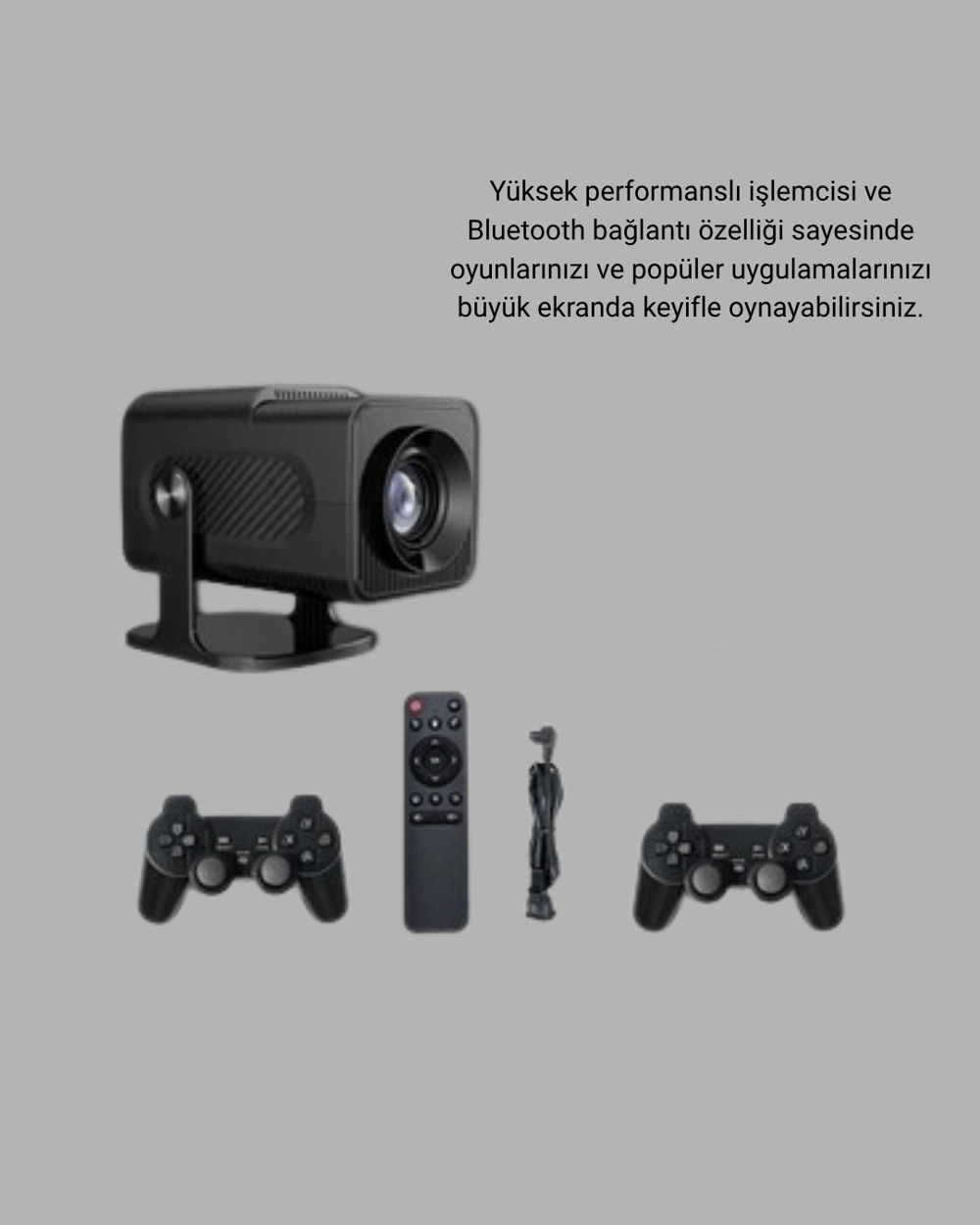 Android Projeksiyon Game Box – 1280x720p HD Çözünürlük, Bluetooth,HDMI ve USB Girişli