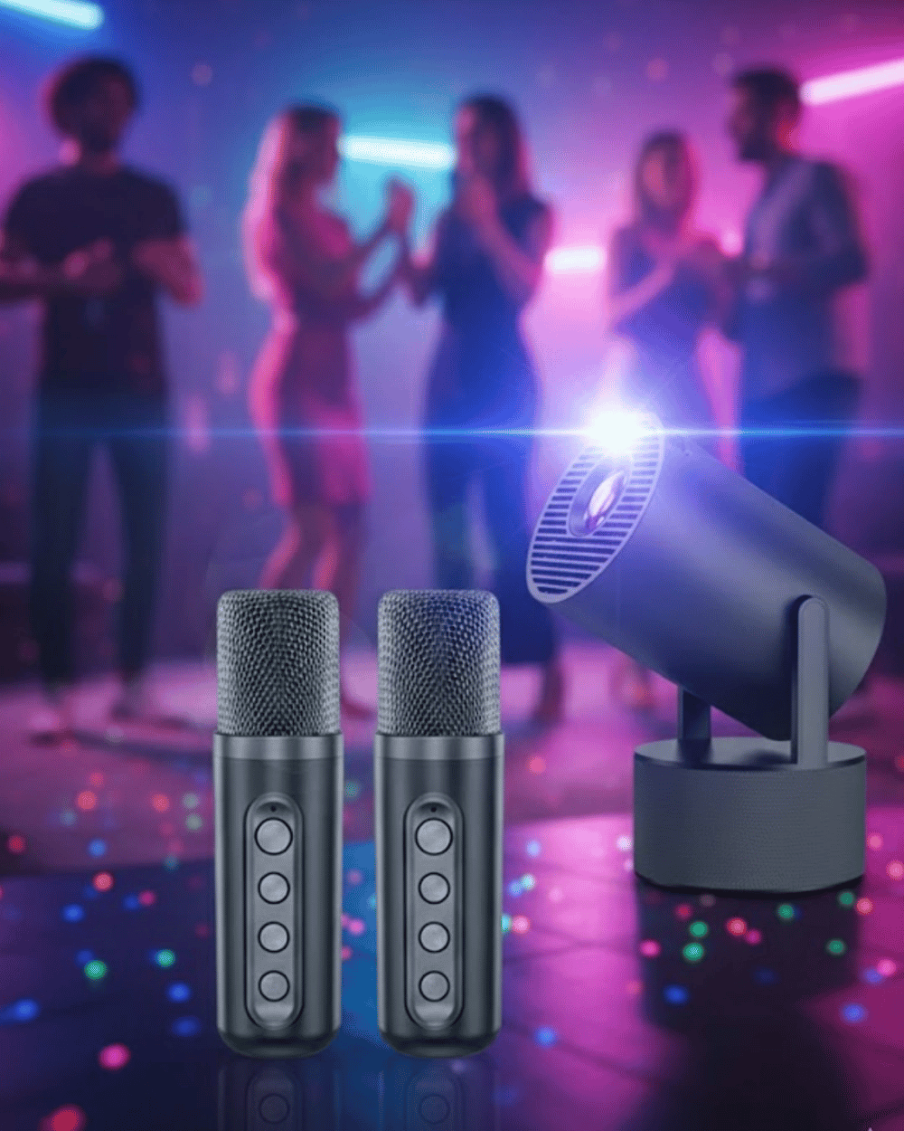 Android Sistemli Projeksiyon Kareoke Cihazı 180° Döner Başlıklı