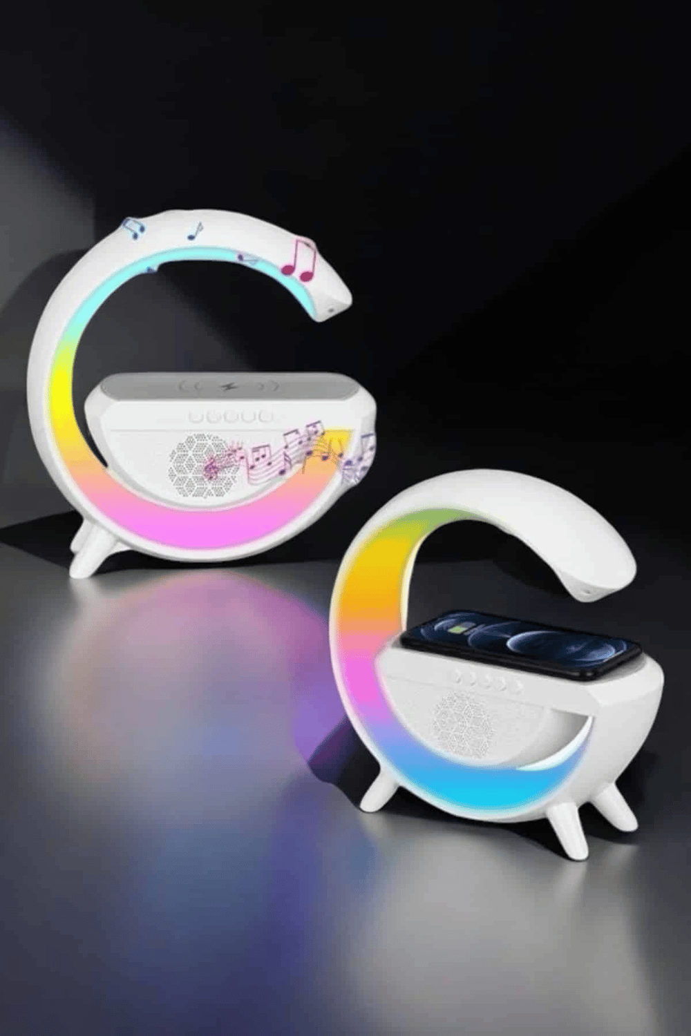 Android Uyumlu Akıllı Bluetooth Hoparlör Kablosuz Şarj Cihazı Standı