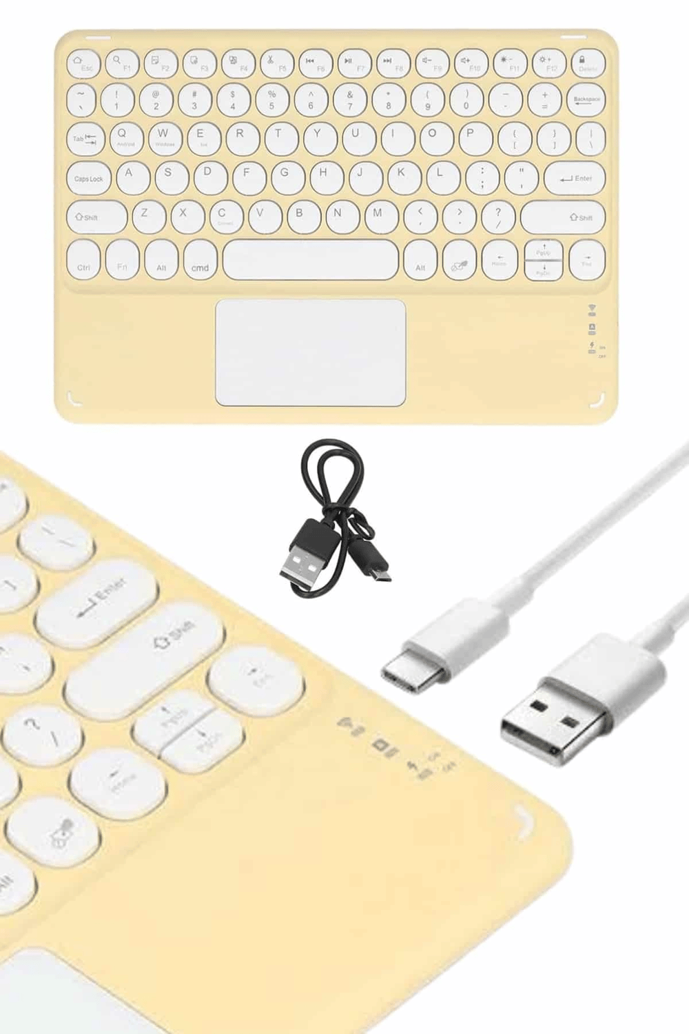 Android ve İOS Uyumlu Bluetooth Klavye Touchpad Slim Kablosuz Wifi Q Klavye
