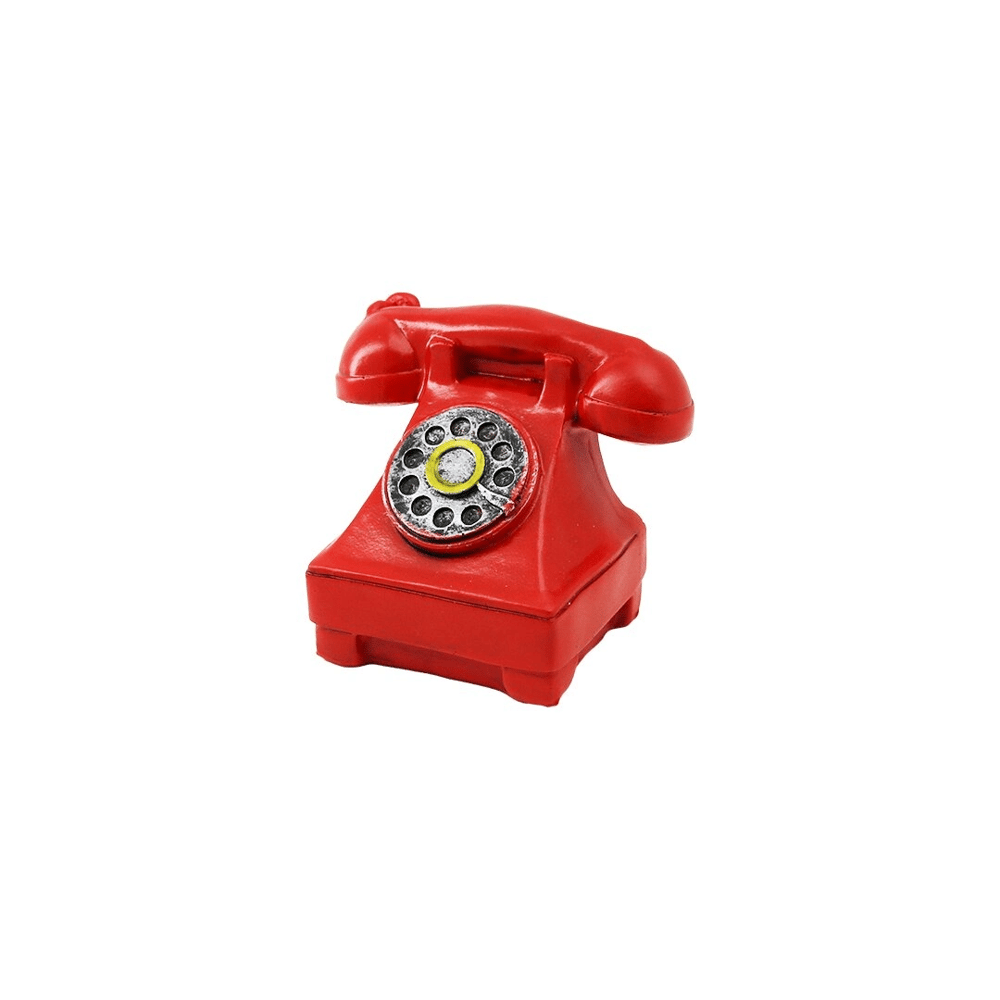 Ankesörlü Telefon Vintage Dekoratif Biblo 12x7.5cm Reçine Bx40