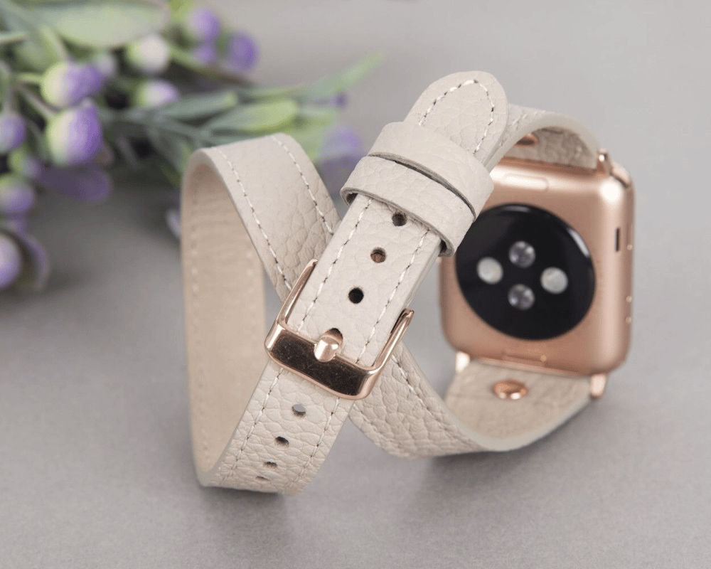 Apple Watch Uyumlu Deri Kordon 42-44-45mm Slim DTRT ERC3