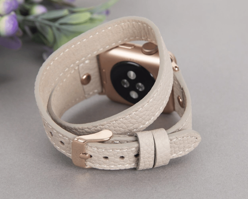 Apple Watch Uyumlu Deri Kordon 42-44-45mm Slim DTRT ERC3