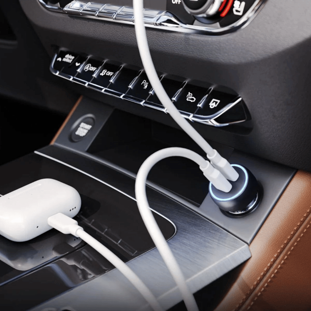 Araç İçi Çakmaklığa TakılanType-C ve USB Girişli 2 Portlu Hızlı Şarj Adaptörü