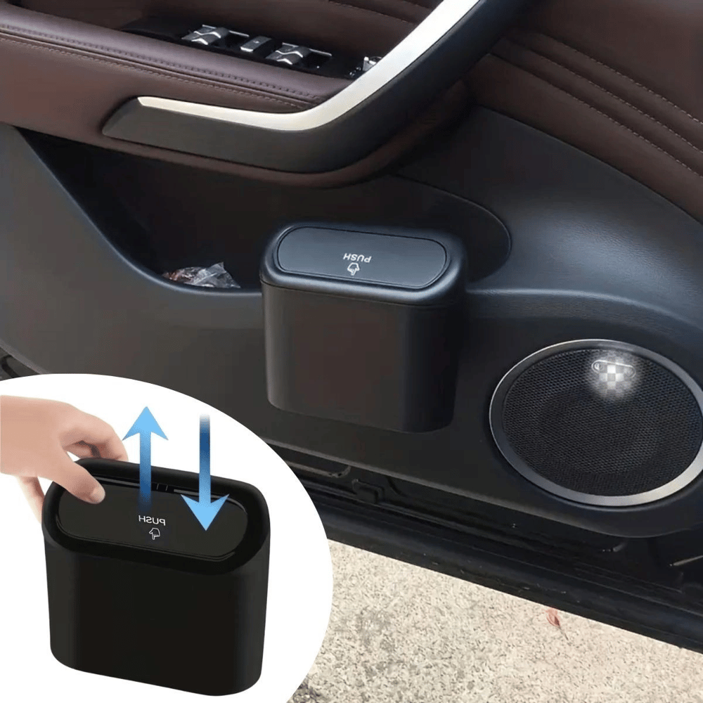 Araç İçi Takılarak Sabitlenebilen Mini Kapaklı Çöp Kovası Bx40