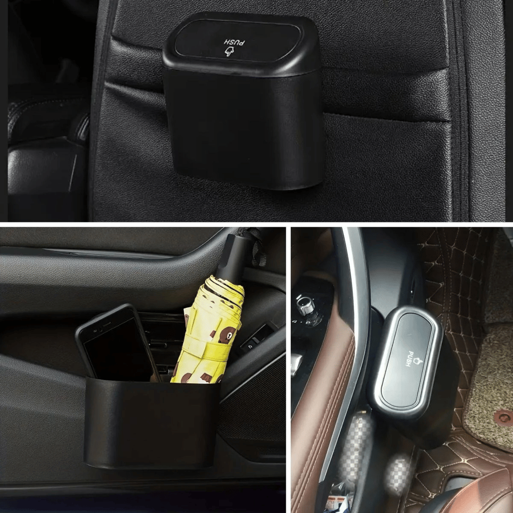 Araç İçi Takılarak Sabitlenebilen Mini Kapaklı Çöp Kovası Bx40