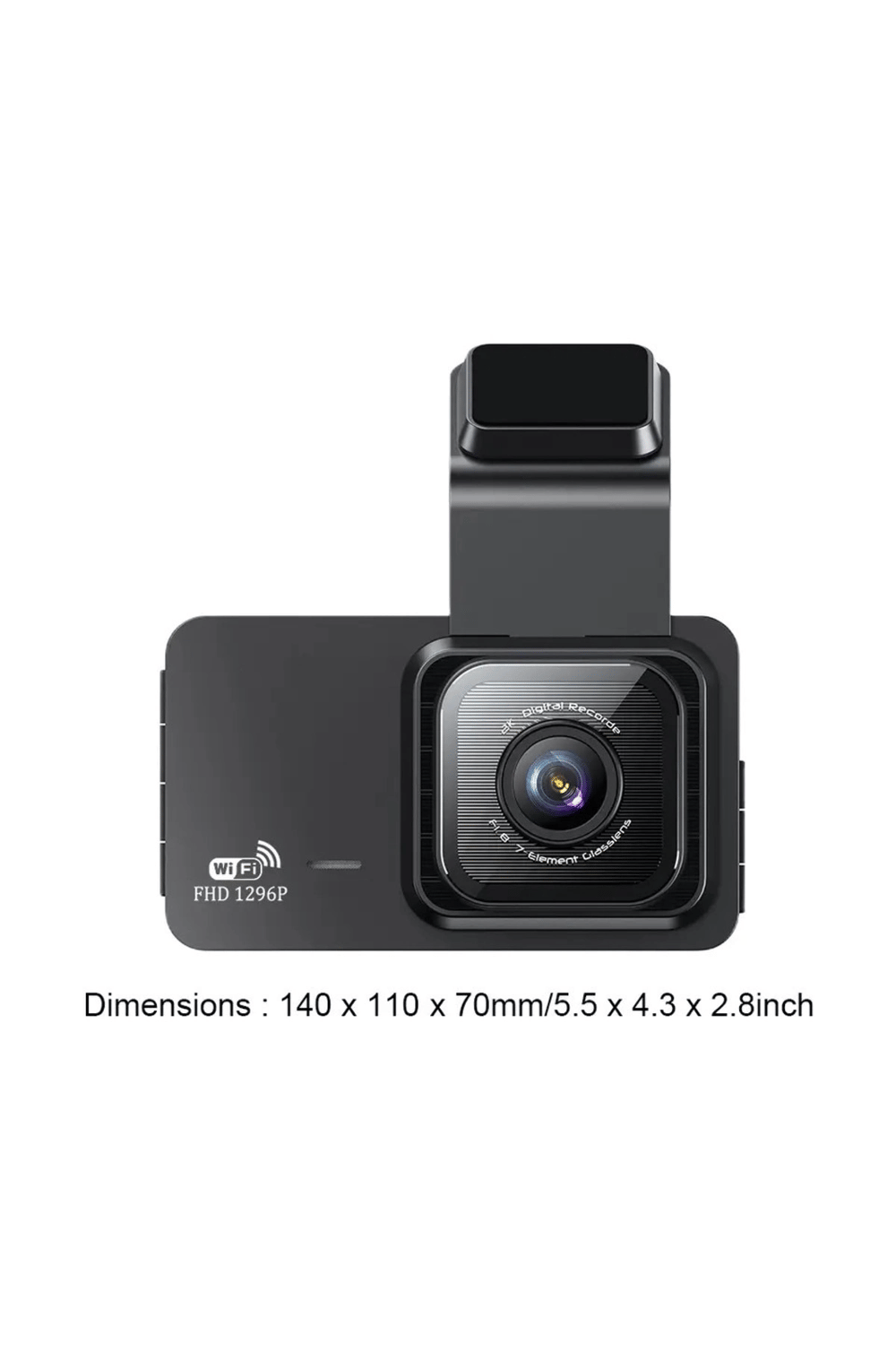 Araç içi çift lens wifi dash cam 1080P gece görüşlü çarpışma algılamalı video kamera